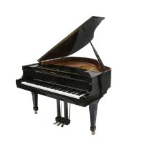 Kawai: A 5ft5in RX-1 Black Gloss Baby Grand Piano, circa 2002, model number 2430114, with plastic