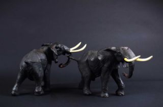 Natural History: A Pair of Limited Edition Rowland Ward Series Composite African Elephants, each