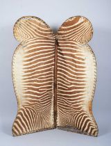 Animal Furniture: A Grévy's Zebra Hide Dressing Screen (Equus grevyi), circa 1912, attributed to