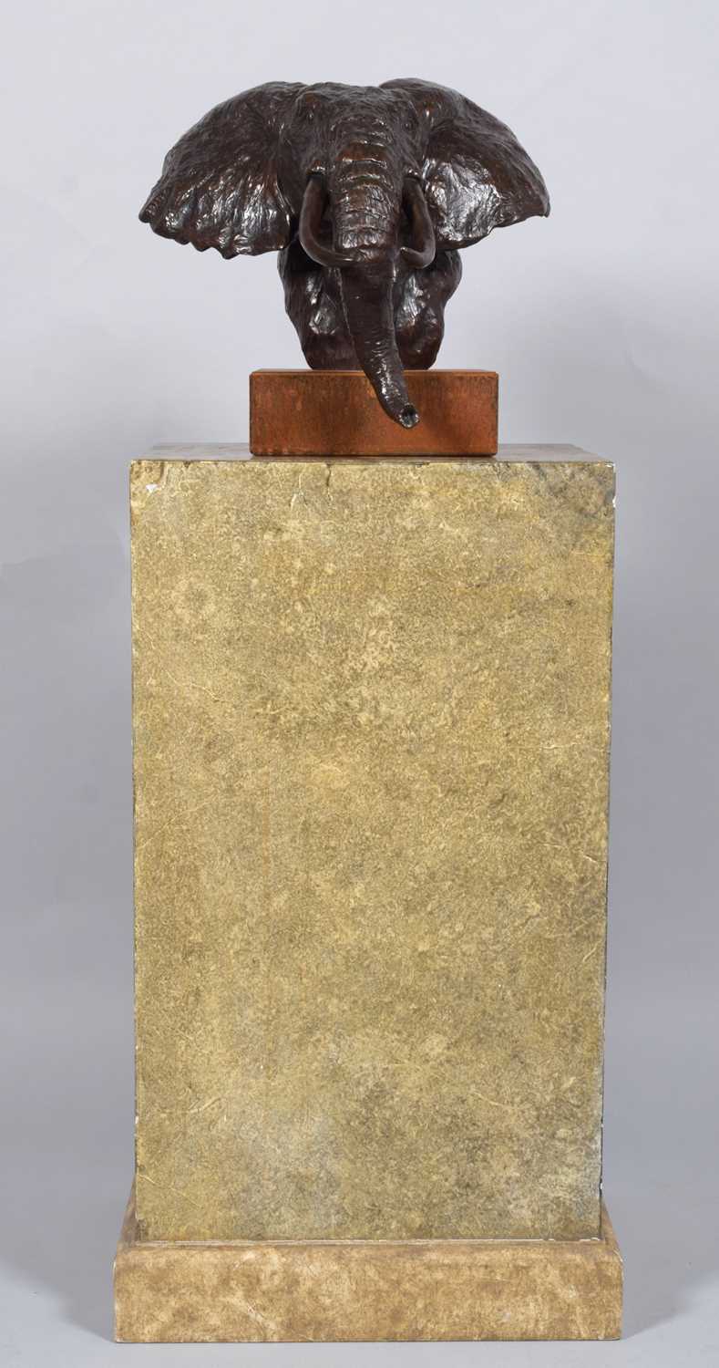 Natural History Bronze: David Cemmick (Contemporary), African Bull Elephant, a superb example in - Image 5 of 6