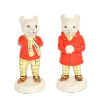 Beswick Rupert Bear, Style One, model No. 2694; together with Rupert Bear Snowballing, model No.