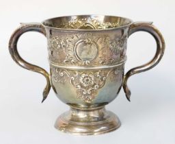 A George II Silver Two-Handled Cup, Probably by Richard Gurney and Co., London, 1748, inverted