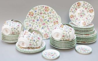 A Minton Porcelain Haddon Hall Part Tea Set (one tray) Provenance: Dutton Manor, Lancashire Many