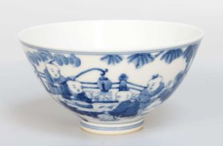 A Chinese Porcelain Bowl, Yongzheng reign mark but 20th century, of conical form, painted in