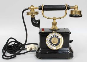 A Vintage Danish Telephone, converted from a hand cranked device