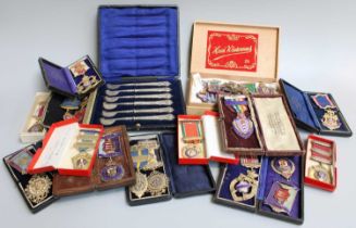 A Collection of Enamelled Silver and Silver Gilt Jewels, relating to The Royal Antediluvian Order of