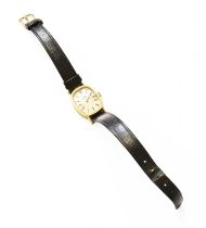 A Lady's 14 Carat Gold Omega Wristwatch, case stamped 14k