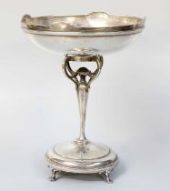 A George V Silver Pedestal-Dish, by Roberts and Belk, Sheffield, 1922, on spreading base and with