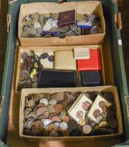 Large Quantity of Mixed British and World Coinage; mostly 19th and early 20th century issues,