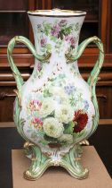 An English Porcelain Pot Pourri Jar, 19th century, possibly Ridgeway, of country house