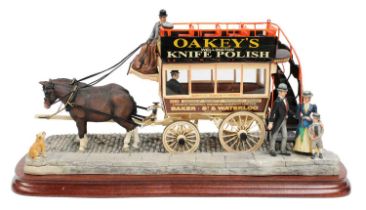 Border Fine Arts 'The London Omnibus', model No. B0736 by Ray Ayres, limited edition 98/500, on wood