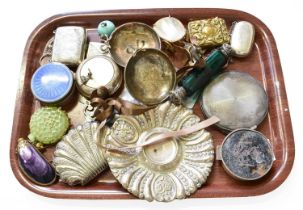 A Collection of Assorted Silver Boxes and Objects of Vertu, including an Ottoman silver dish; an