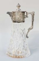 An Elizabeth II Silver-Mounted Cut-Glass Claret-Jug, Maker's Mark WW, Possibly for Whitehill
