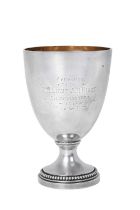 A Victorian Silver Goblet, Marks Worn, London, Circa 1899, tapering cylindrical and on spreading