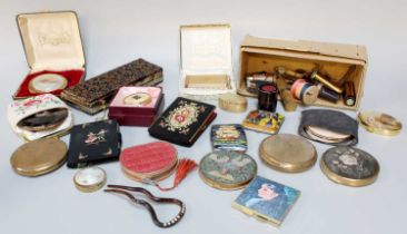 A Quantity of Assorted Vintage Powder Compacts, including Stratton; together with various similar