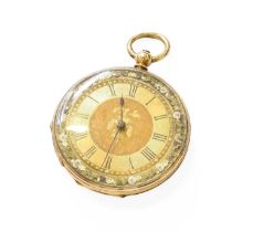 A Lady's Fob Watch, case stamped 14 with a LeRoy Palais Royal Box Gross weight: 32.8 grams