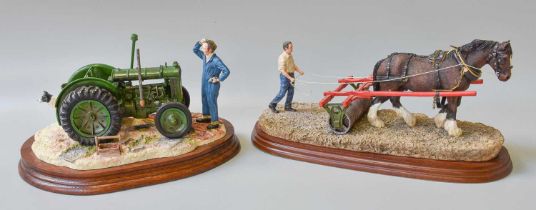 Border Fine Arts 'Won't Start' (Tractor, Farmer and Collie), model No. B0299 by Ray Ayres and '