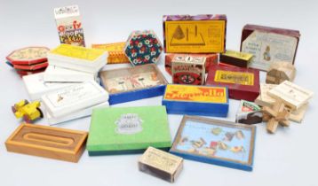 A Collection of Vintage Games and Puzzles, mostly boxed (two trays) Provenance: Dutton Manor,