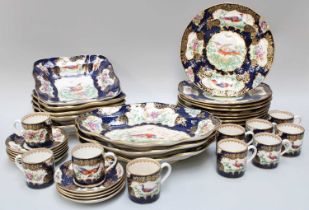 A Booths Pottery Part Dinner and Coffee Service, in first period Worcester style, decorated with