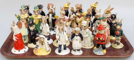 Royal Doulton Bunnykins, including: various professions such as a doctor, judge, lawyer, fireman,