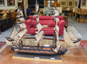 A Model Ship, Spanish Armada type, Fragata Espanola, 1780, 80cm