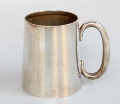 A George V Silver Mug, by William Neale and Son Ltd., Birmingham, 1923, tapering cylindrical and