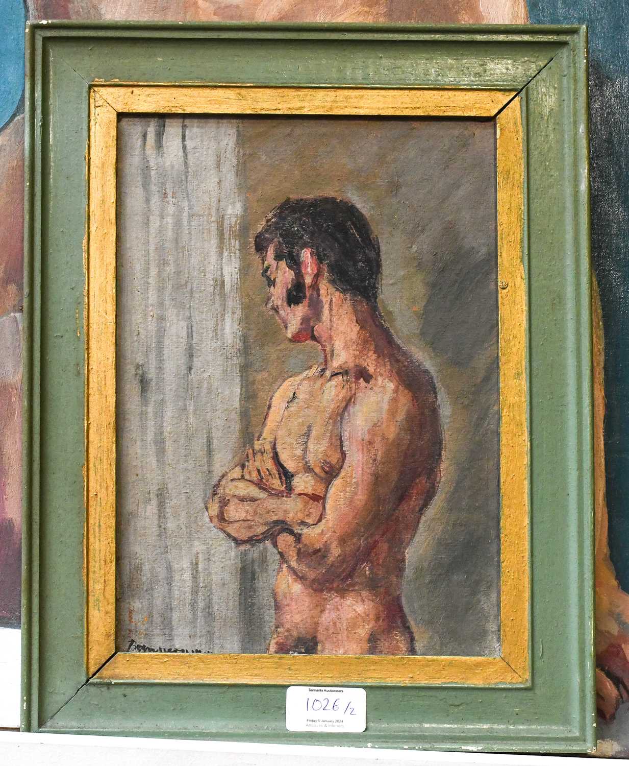 John Carter (1922-2004) Life study of Anthony Signed, oil on canvas, together with an oil on board - Image 2 of 2