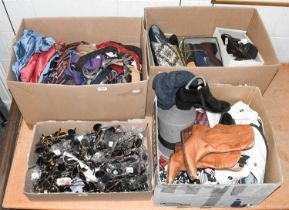 Quantity of Assorted Costume Accessories, comprising knitwear, ladies shoes, sunglasses, grey felt