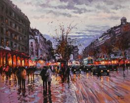 After Henderson Cisz (b.1960) "Romance in Paris" Signed and numbered 27/195, giclee print, 50cm by