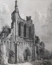 A group of etchings and engravings, several depicting historical Richmond, Yorkshire, an etching