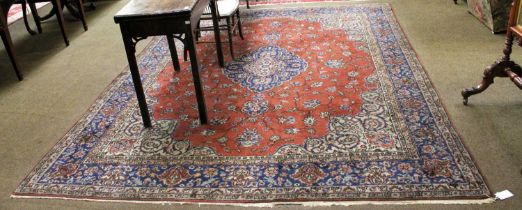 Turkish Carpet, the deep terracotta field of vines centered by an indigo medallion framed by