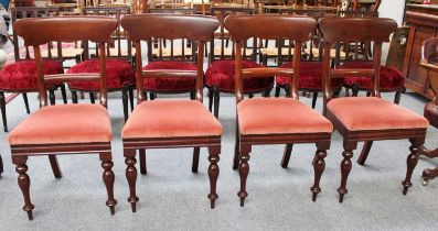 A Set of Four Victorian Mahogany Dining Chairs