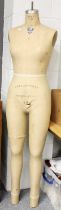 Circa 1940s Wolform Co 140 5th Avenue, New York Mannequin, canvas mounted, stamped 'Collapsible