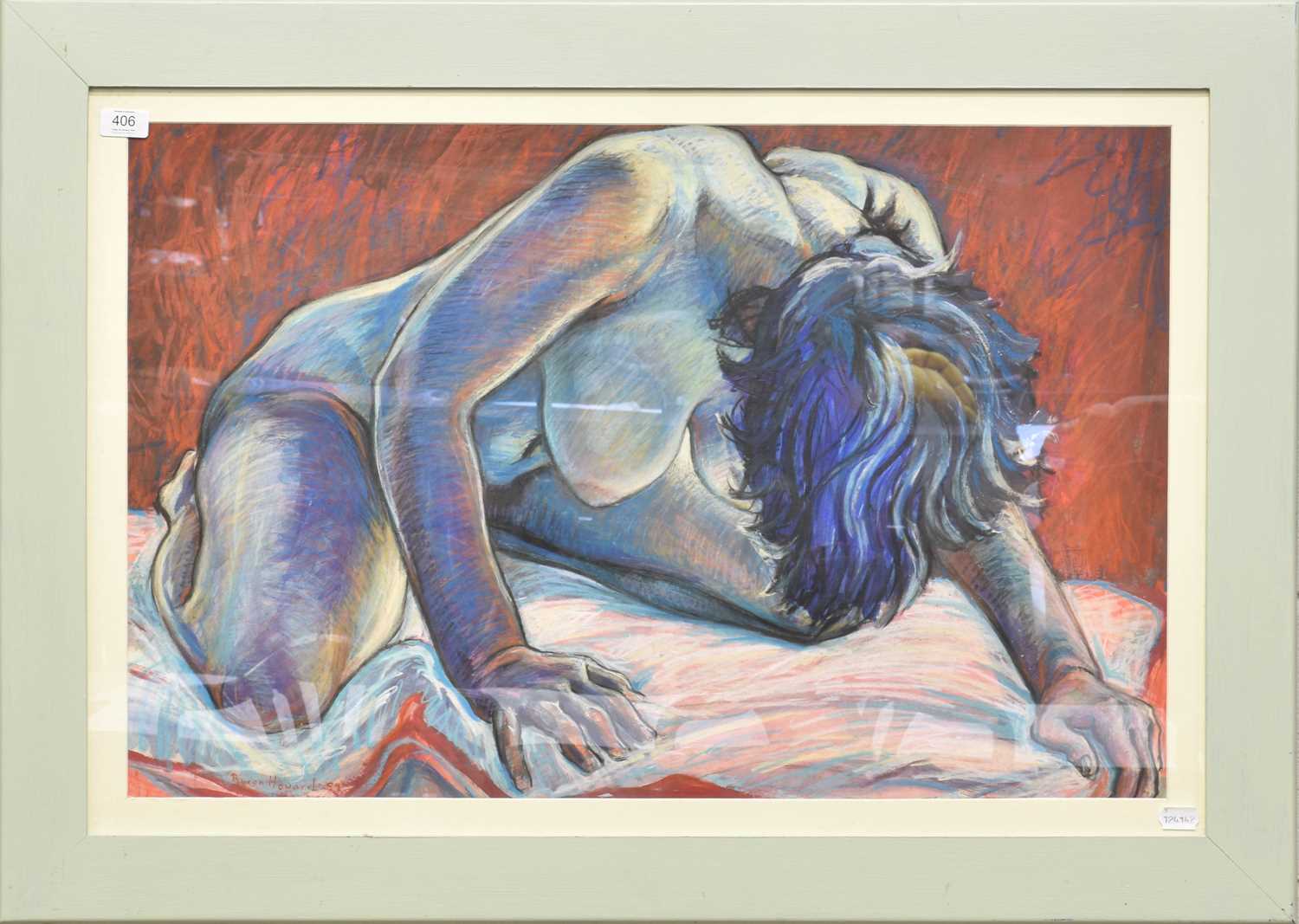 Byron Howard (b.1935) Nude study of a female Signed, pastel, 53cm by 83cm Howard is best known as - Image 2 of 2