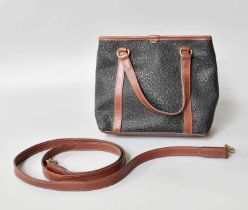 Small Mulberry Black, Scotch grain and leather tote bag Dimensions - 24cm by 8cm by 18cm Scuffs