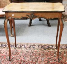 A 19th Century French Inlaid Kingwood Lamp Table, with gilt metal mounts, 76cm by 49cm by 71cm