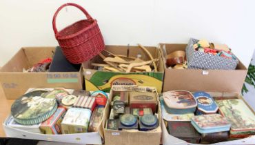 Assorted Collectable Items comprising assorted circa 1930s and later tins including a Charles