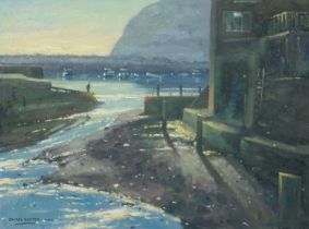 Chris Slater (Contemporary) "Early morning walk Staithes" Signed and dated (20)04, oil on canvas;