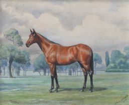D.M & E.M Alderson (20th Century) "Silvertail" Signed and dated 1929, watercolour, 16cm by 21cm