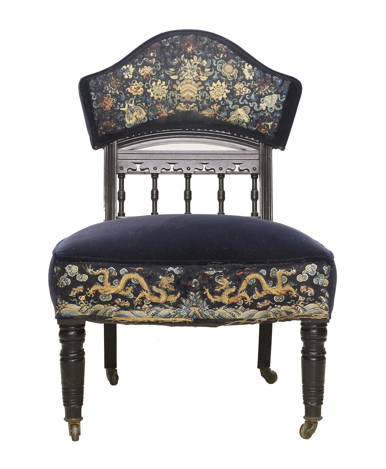 An Ebonised Bedroom Chair, Holland & Sons