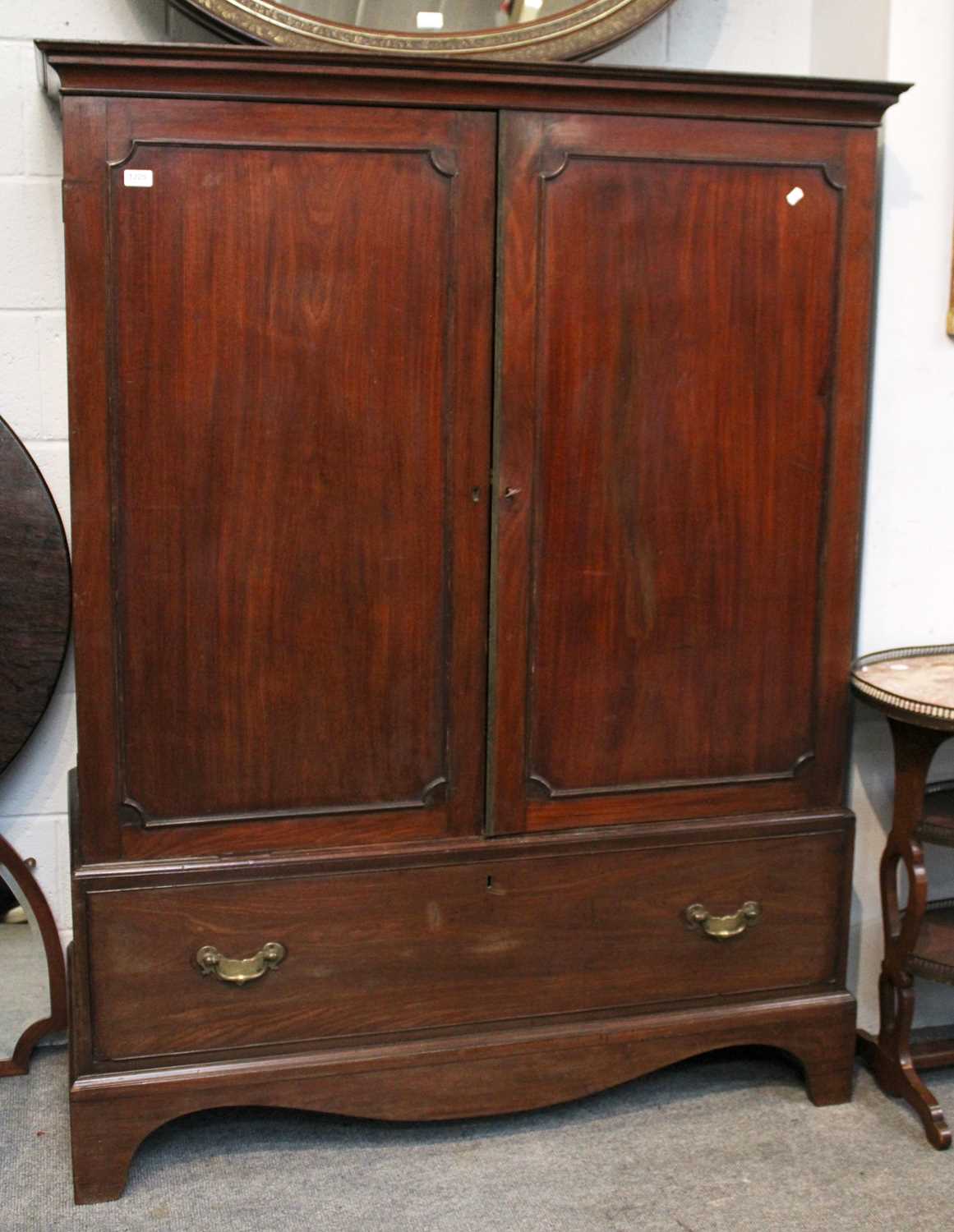 A 19th Century Mahogany Two Door Dwarf Wardrobe, 132cm by 53cm by 174cm; together with another two - Image 3 of 3