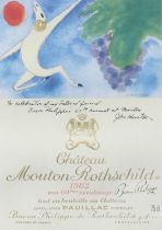 After John Huston (1906-1987) A commemorative wine label print for Chateau Mouton Rothschild 1982,