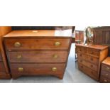 A Victorian Mahogany Four Height Straight Front Chest of Drawers, 111cm by 50cm by 111cm; together