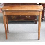 A George III Foldover Mahogany Tea Table, 94cm by 46cm by 76cm