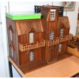 Doll's House, two storey, including furniture and accesories (qty)