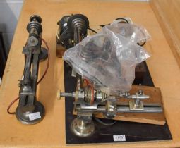 A Boley & Leinen Watch Makers Lathe, and another watch makers lathe with lathe collets and