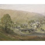 Claude Horsfall (20th Century) "Approaching Kettlewell" Signed, oil on canvas board?, 49.5cm by