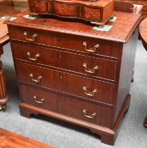 A George III Mahogany Four Height Straight Front Chest of Drawers, of small proportions with moulded