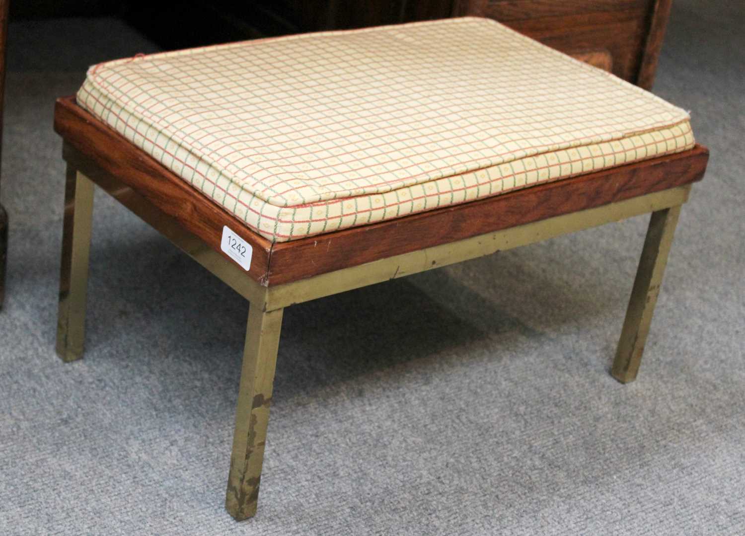 A Brass Framed Footstool - Image 2 of 2