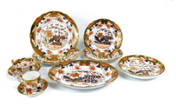A Spode Porcelain Oval Dish, circa 1820, painted in the Imari style, pattern number 967, painted